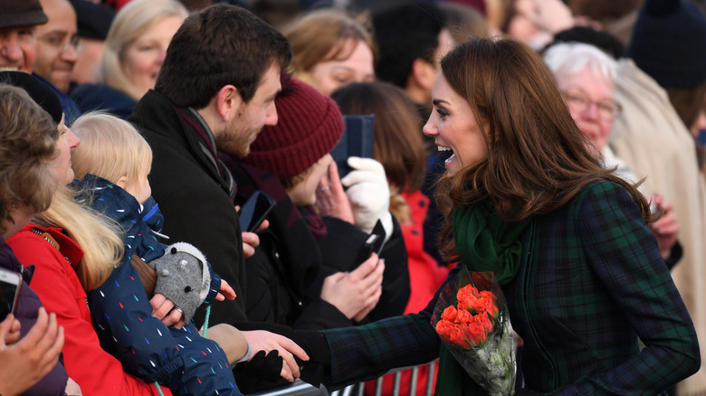 Kate Middleton greeting fans