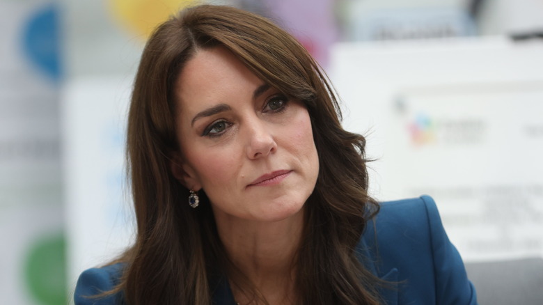 Princess Catherine looking serious