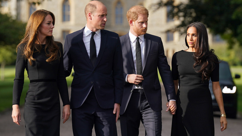 The Fab Four walking together