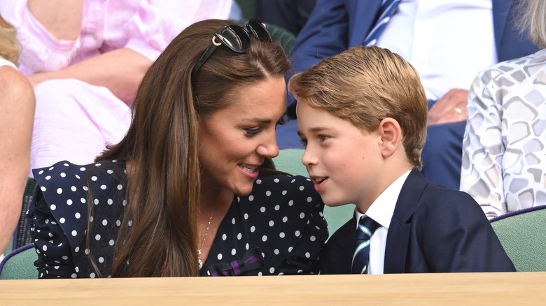 Princess Catherine and Prince George talking