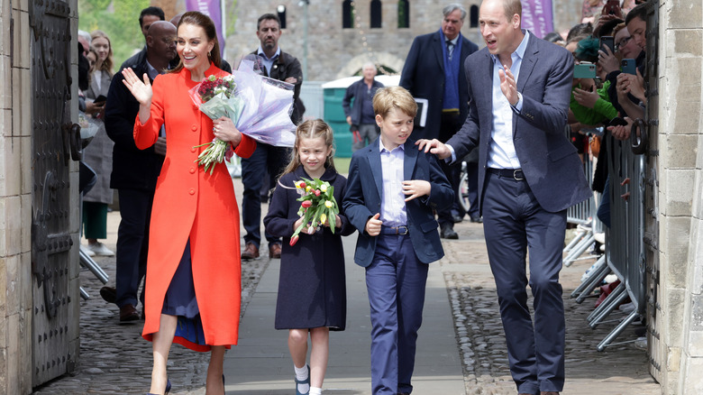 Kate Middleton, Princess Charlotte, Prince George, Prince William in Cardiff June 4