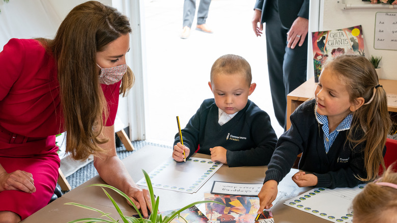 Kate Middleton with Jill Biden at an early learning centre