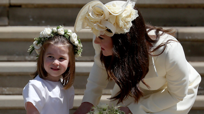 Princess Charlotte and Kate Middleton at Harry's wedding