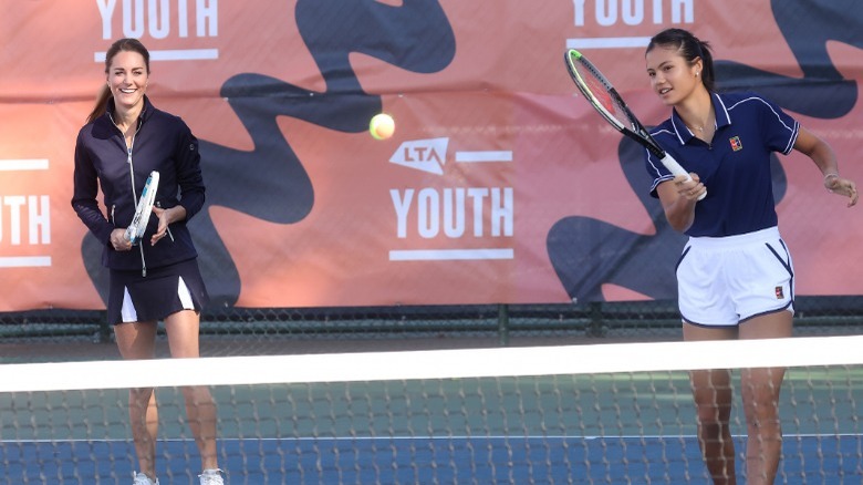 Kate Middleton Emma Raducanu tennis match