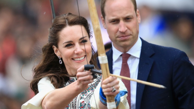 Kate Middleton shooting arrow