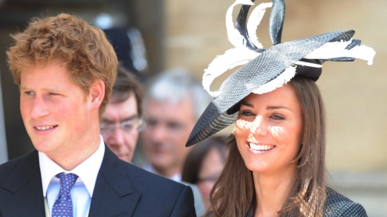 Prince Harry and Kate Middleton smiling