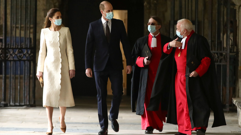 William and Catherine at Covid-19 vaccination centre 