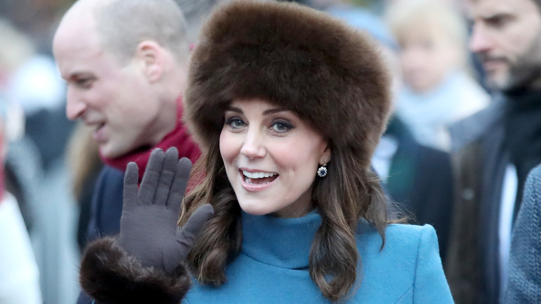 Princess Catherine waving