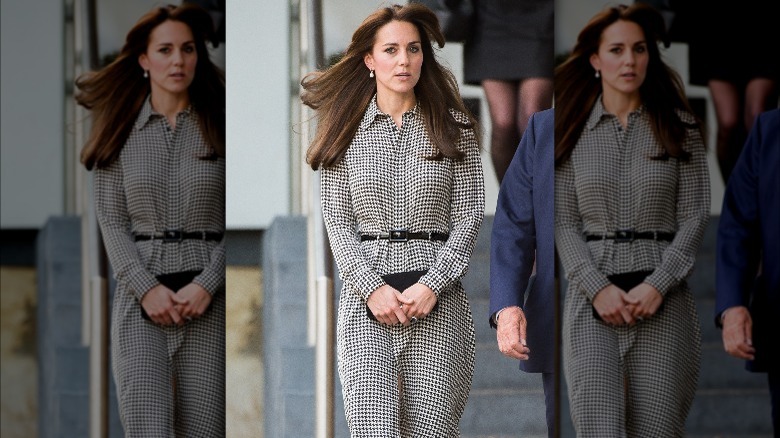 Princess Catherine in a grey dress 