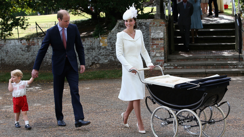 Prince William and Princess Catherine at Charlotte's christening 