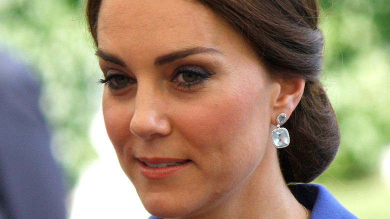 Kate Middleton with a slight smile