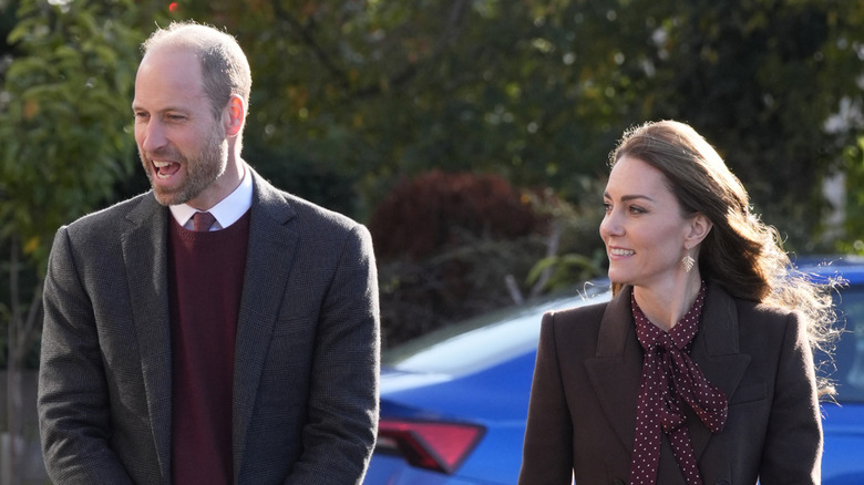 Prince William and Kate Middleton walking