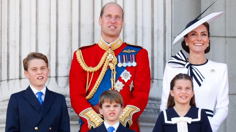 Prince William and Kate Middleton with their three kids