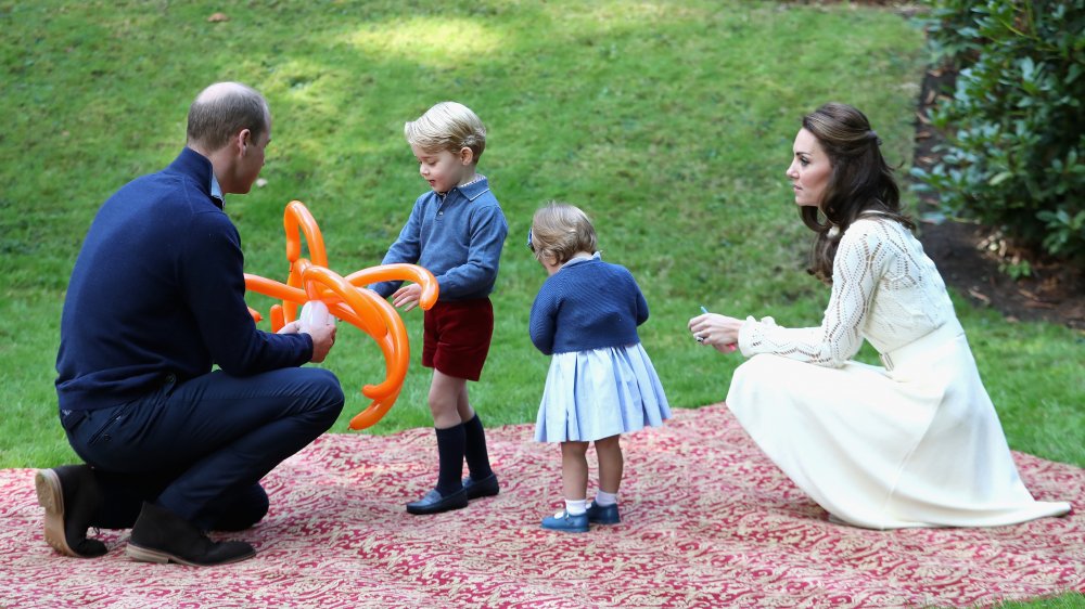 Prince William, Princess Charlotte, Prince George, and Kate Middleton