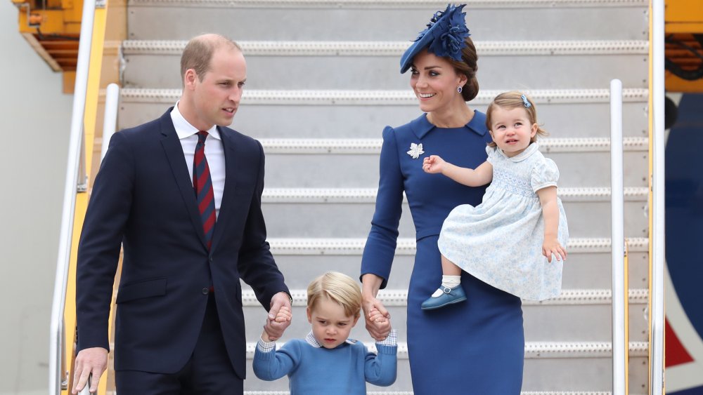 Prince William, Princess Charlotte, Prince George, and Kate Middleton