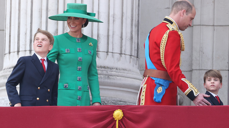 Prince George, Princess Catherine, Prince William and Prince Luis gather on balcony at Kensington Palace