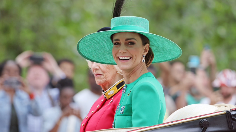 Princess Catherine wearing color of Irish Guards 