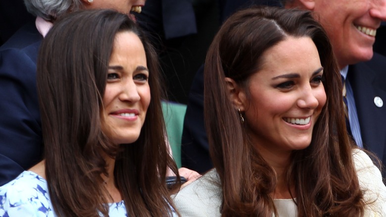 Pippa Middleton Kate Middleton smiling