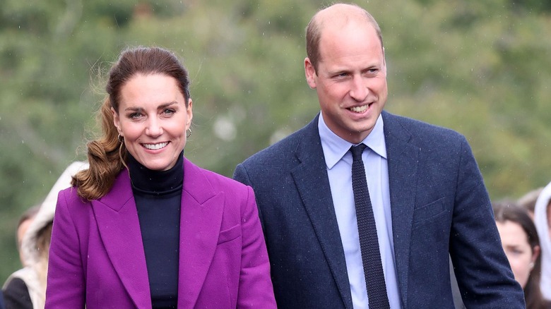 Kate Middleton and Prince William walk in Northern Ireland