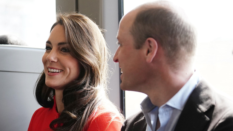 Kate and William on the tube