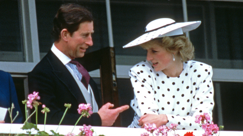 Charles and Diana at Epsom Derby in 1986