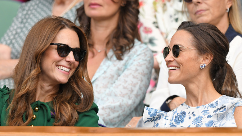 Princess Catherine and Pippa Middleton laughing 