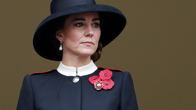 Kate Middleton in alexander mcqueen coat at remembrance sunday