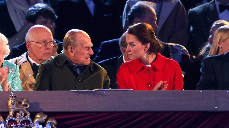 Kate Middleton Prince Philip talking
