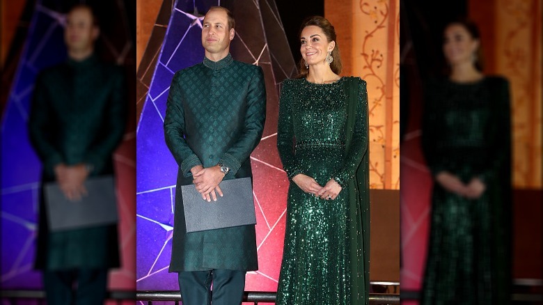 Kate Middleton green sequin gown