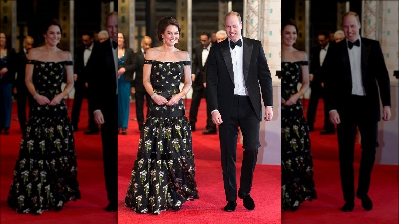 Kate Middleton red carpet black gown