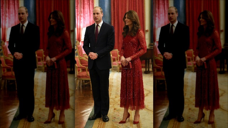 Kate Middleton in red sequin dress