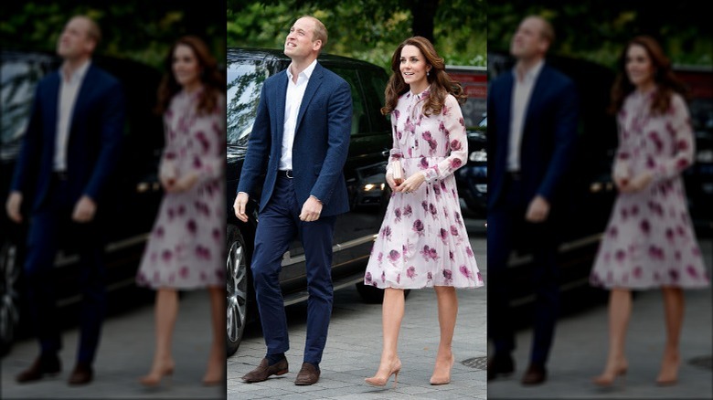 Kate Middleton in pink floral dress