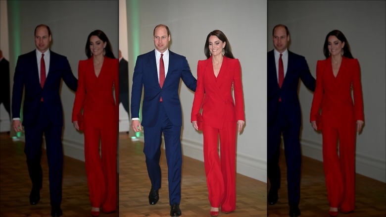 Prince William and Kate middleton walking