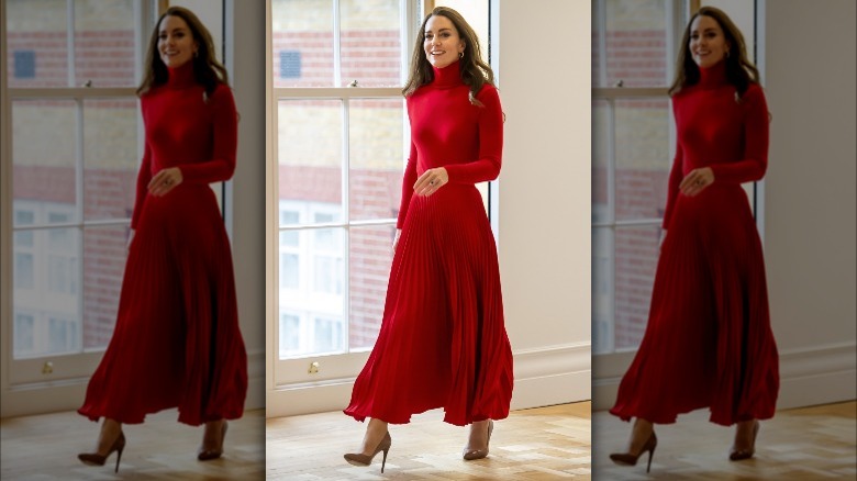 Kate Middleton in red  