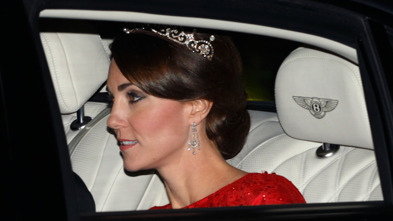 Kate Middleton in car