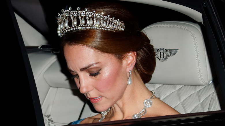 Kate Middleton in car