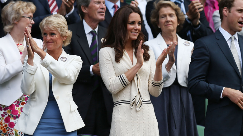 Catherine clapping at Wimbledon