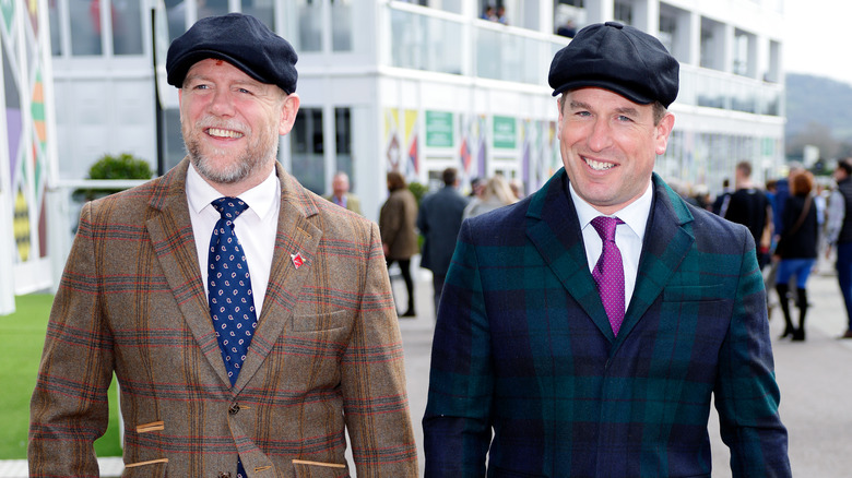 Mike Tindall and Peter Phillips at Ascot