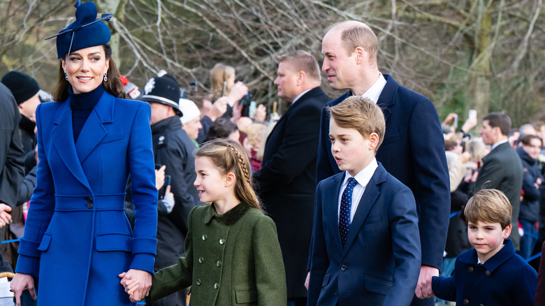 Princess Catherine smiling with her family