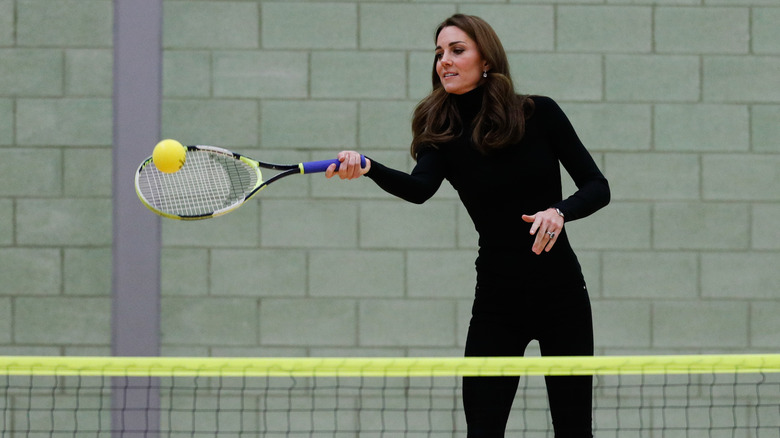 Kate Middleton playing tennis