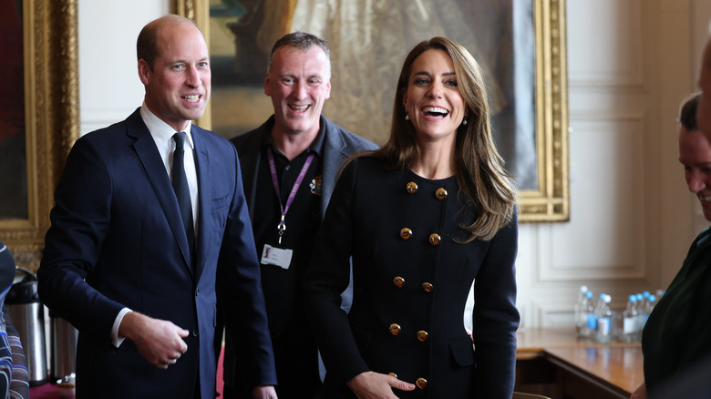 Kate Middleton and Prince William smiling 