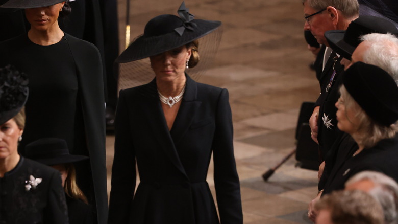 Kate at the funeral