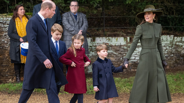 Wales family walking outside