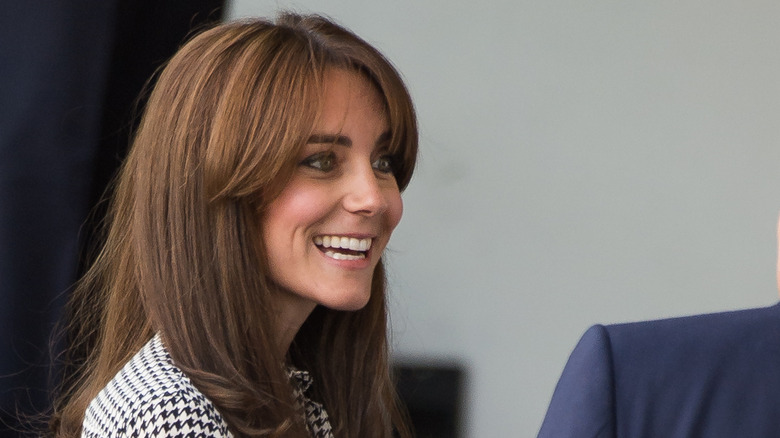 Kate Middleton smiling at Anna Freud Centre