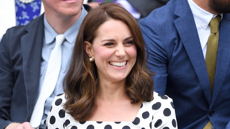 Kate Middleton laughing during Wimbledon