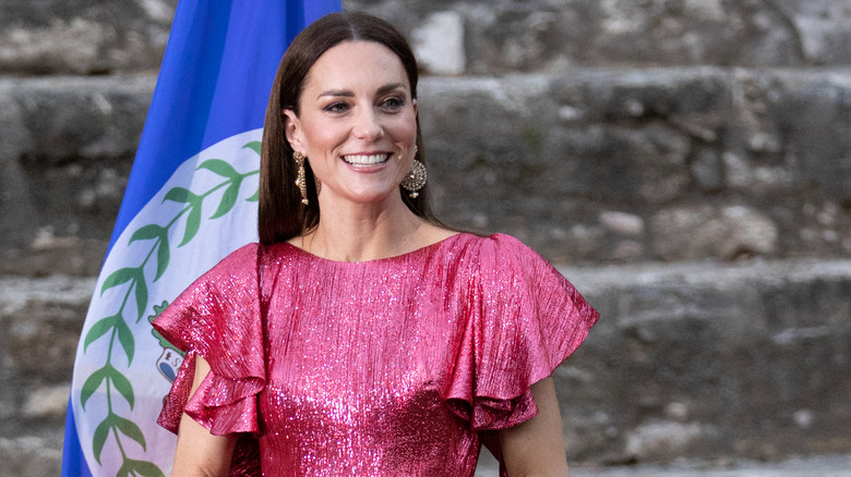 Kate Middleton smiling in Belize