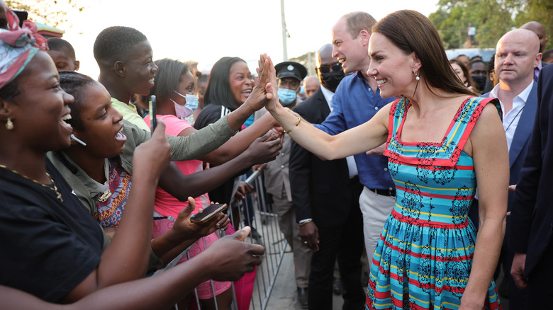 Princess Catherine greeting fans in Jamaica 