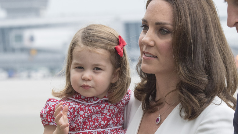 Princess Catherine and Charlotte at event