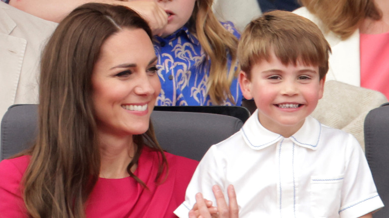 Kate Middleton and Prince Louis celebrate Queen Elizabeth's Platinum Jubilee. 