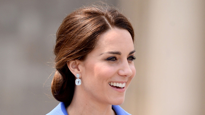 Kate Middleton smiles in a photograph. 